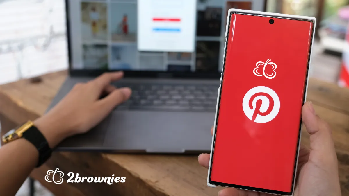 Smartphone displaying Pinterest Screen