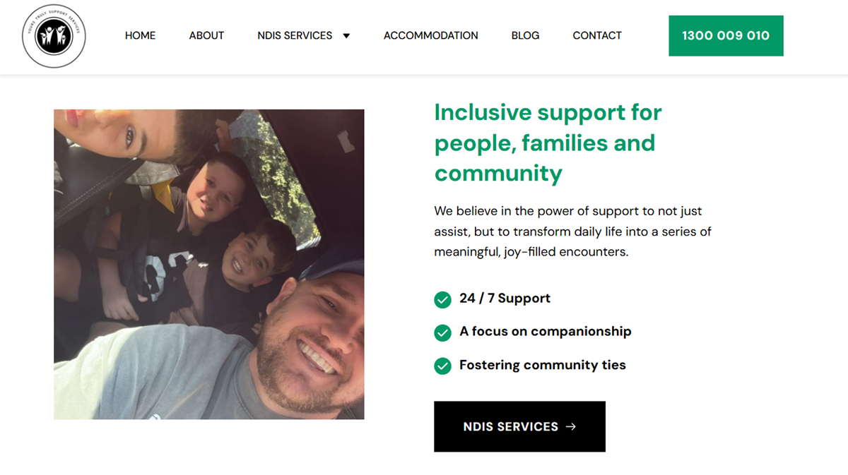 Yours Truly Support Services image of one adult and 3 kids in a car having fun.